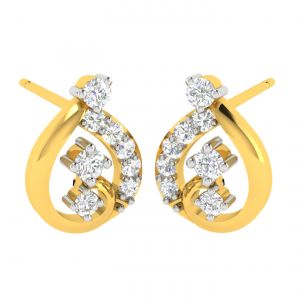 Buy Avsar Real Gold And Diamond Kirti Earring (code - Ave321yb) online