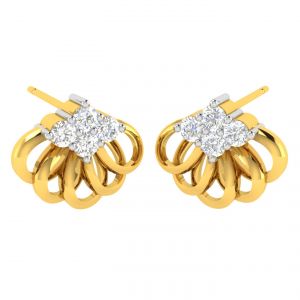 Buy Avsar Real Gold And Diamond Snehal Earring (code - Ave323yb) online