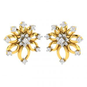 Buy Avsar Real Gold And Diamond Trisha Earring (code - Ave324yb) online