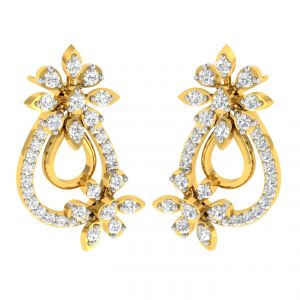 Buy Avsar Real Gold And Diamond Pradnya Earring (code - Ave326yb) online