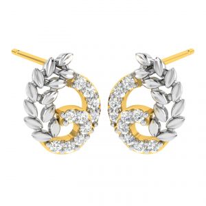 Buy Avsar Real Gold And Diamond Samiksha Earring (code - Ave327yb) online