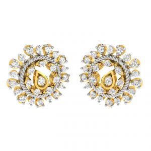 Buy Avsar Real Gold And Diamond Sneha Earring (code - Ave330yb) online
