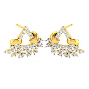 Buy Avsar Real Gold And Diamond Swara Earring (code - Ave331yb) online