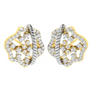 Buy Avsar Real Gold And Diamond Aditi Earring (code - Ave333yb) online