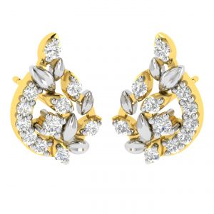 Buy Avsar Real Gold And Diamond Swati Earring (code - Ave335yb) online