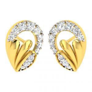 Buy Avsar Real Gold And Diamond Swati Earring (code - Ave336yb) online
