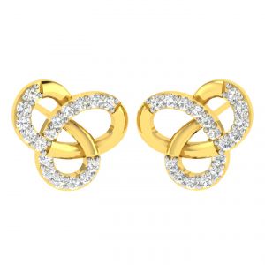 Buy Avsar Real Gold And Diamond Chitra Earring (code - Ave343yb) online