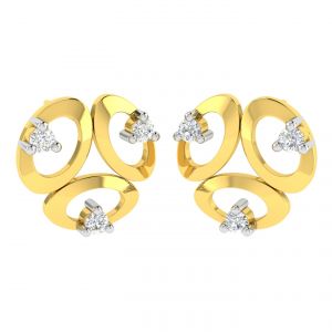 Buy Avsar Real Gold And Diamond Sneha Earring (code - Ave370a) online
