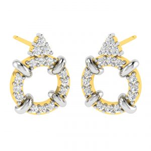 Buy Avsar Real Gold And Diamond Seema Earring (code - Ave372a) online