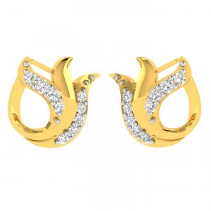 Buy Avsar Real Gold And Diamond Arvika Earring (code - Ave380a) online