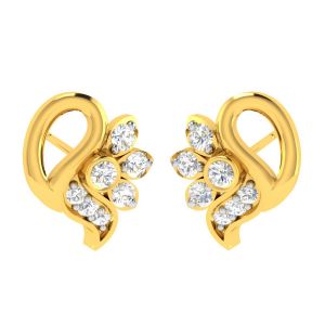 Buy Avsar 18 (750) Yellow Gold And Diamond Kashish Earring (code - Ave423a) online