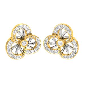 Buy Avsar 18 (750) Yellow Gold And Diamond Diksha Earring (code - Ave425a) online