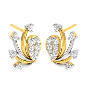 Buy Avsar 18 (750) Yellow Gold And Diamond Tejal Earring (code - Ave432a) online