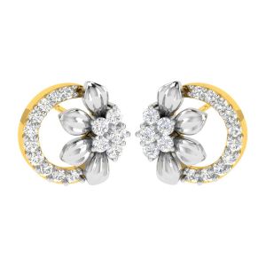 Buy Avsar 18 (750) Yellow Gold And Diamond Snehal Earring (code - Ave433a) online