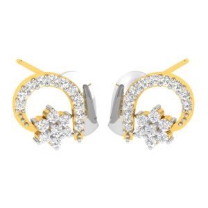 Buy Avsar 18 (750) Yellow Gold And Diamond Namrta Earring (code - Ave439a) online