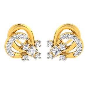 Buy Avsar 18 (750) Yellow Gold And Diamond Aditi Earring (code - Ave443a) online