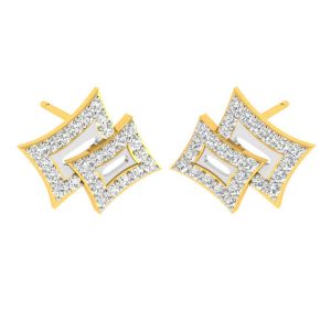 Buy Avsar 18 (750) Yellow Gold And Diamond Swati Earring (code - Ave445a) online