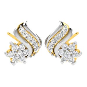 Buy Avsar 18 (750) Yellow Gold And Diamond Mamta Earring (code - Ave447a) online