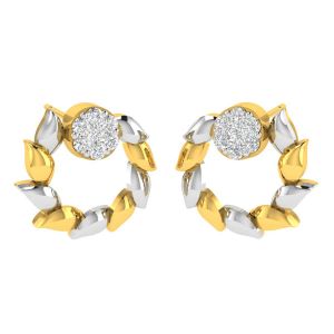 Buy Avsar 18 (750) Yellow Gold And Diamond Jyoti Earring (code - Ave456a) online