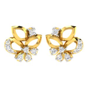 Buy Avsar 18 (750) Yellow Gold And Diamond Akshta Earring (code - Ave469ya) online