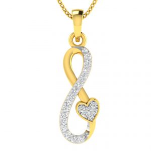Buy Avsar Real Gold And Diamond 18k Pendant Avp512a online
