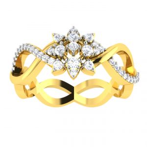 Buy Avsar Real Gold Diamond 18k Ring (code - Avr358a) online