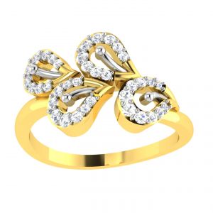 Buy Avsar Real Gold Diamond 18k Ring (code - Avr361a) online