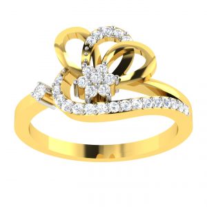 Buy Avsar Real Gold Diamond 18k Ring (code - Avr378a) online