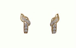 Buy Bling Earrings with Real Gold and Diamonds online
