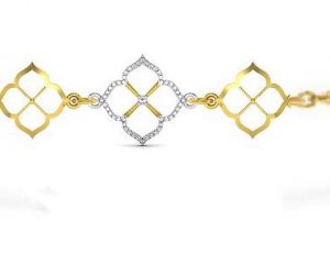 Buy Avsar Real Gold And Cubic Zirconia Stone( Code - Bangle13ybn ) online