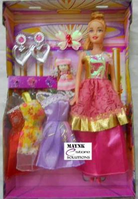 Buy Doll, 3 Dresses Set, Small Baby Infant Girl, Kids Toys For Girls Gift Item online