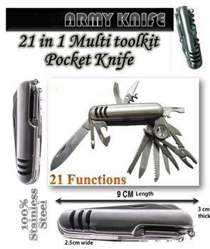 Buy Grand Harvest 21 In 1 Swiss Army Camping Knife And A Multipurpose Toolkit online
