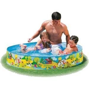Buy Non-air Intex Swimming 4 Feet Pool For Kids No Inflation Just Unfold & Use online