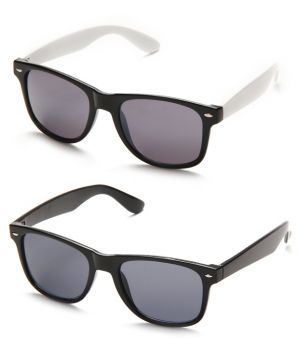 Buy Black & Black White Wayfarer Sunglasses online