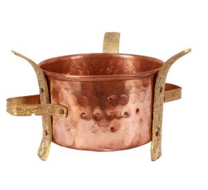 Buy Indian Copper Brass Set Of 3 Sigri Food Warmer Angeethi Traditional Sigdi online