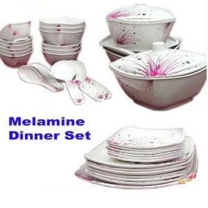 Buy Dinner Set Of 40 PCs Square Shape Melamine Dinner Set online