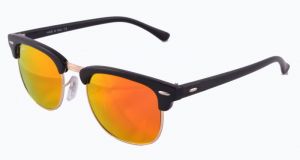 Buy New Trendy Club Master Style Uv Protected Black Frame/orange Mirror Lens online