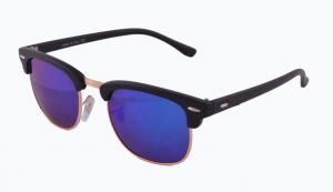 Buy New Trendy Club Master Style Uv Protected Sunglass Black Frame And Dark Blue Mirror Lens online