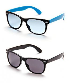 Buy Black-blue Frame Wayfarer Sunglasses - Buy 1 Get 1 Free online