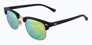 Buy New Trendy Club Master Style Uv Protected Sunglass Black Frame And Green Lens online