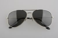 Buy Trendy Aviator Style Uv Protected Sunglass Silver Frame/black Lens online