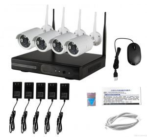 Buy Indmart HD IP Wireless Nvr Kit Network Video Recorder With 4 IP Bullet Cctv Cameras online