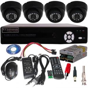 Buy Dm Set Of 8 Night Vision Cctv Dome Camera With 8 Ch. Channel Network Dvr online