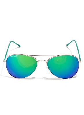 Buy Danny Daze Green Mirror Lens Aviator Sunglasses For Men & Women online
