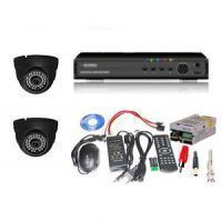 Buy Set Of 2 Night Vision Cctv Cameras And 4 Ch Dvr With All Required Connector online