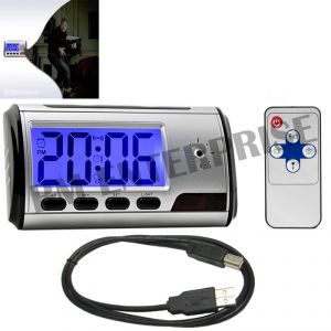 Buy Spy Digital Clock Hidden Camera With Digital Audio Video Recorder With USB Cable online