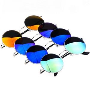 Buy 4-Pcs Set Round Metal Frame Mirror Lens Sunglasses online