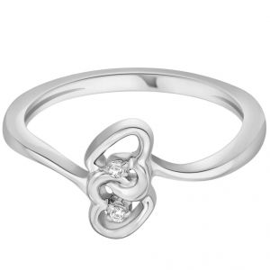 Hoop Silver Cz Diamond Silver Ring For Women Rf13127