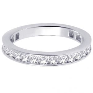 Hoop Silver With Cz Diamond Silver Ring For Womens Rf4130