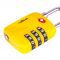 Viaggi 3 Dial Yellow Luggage Resettable Combination Number Padlock - ( Code - Viiagiie0115 )